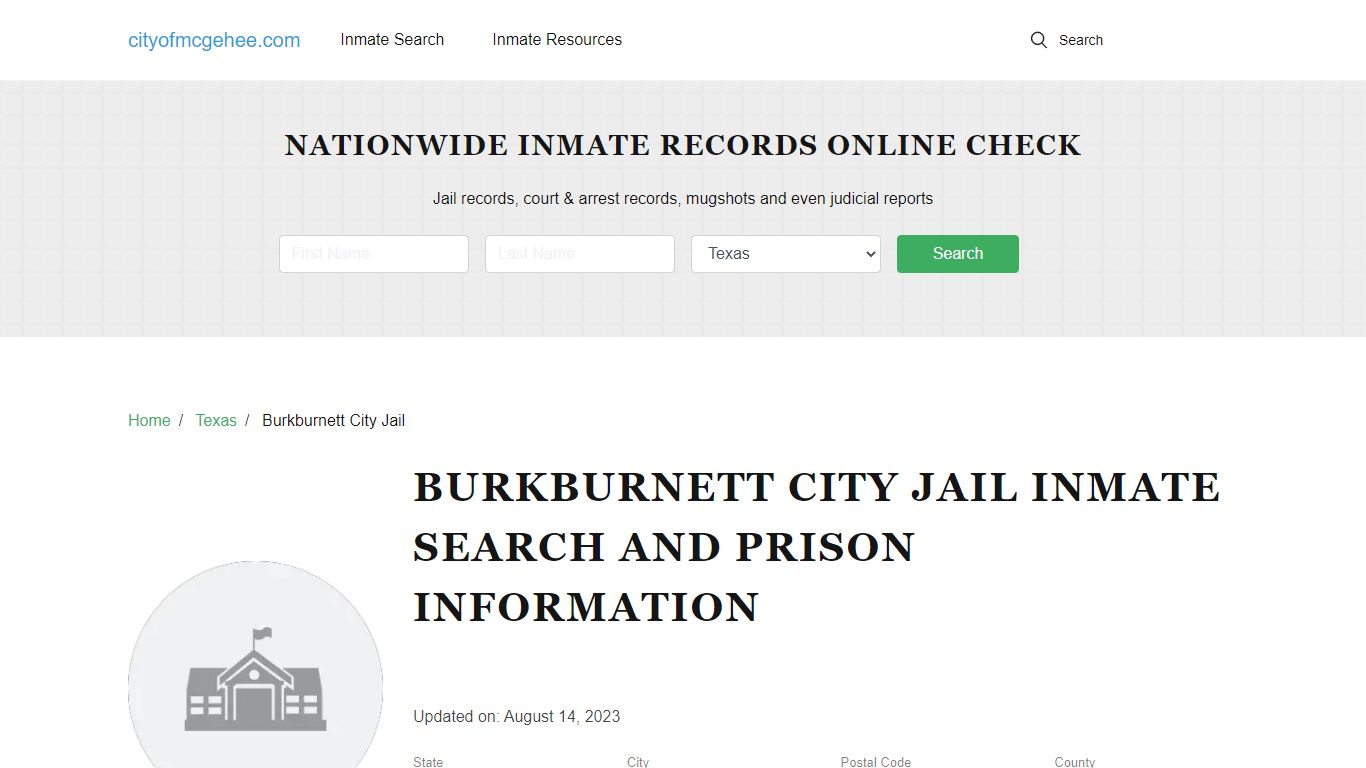 Burkburnett City Jail Inmate Search, Visitation, Phone no. & Mailing ...
